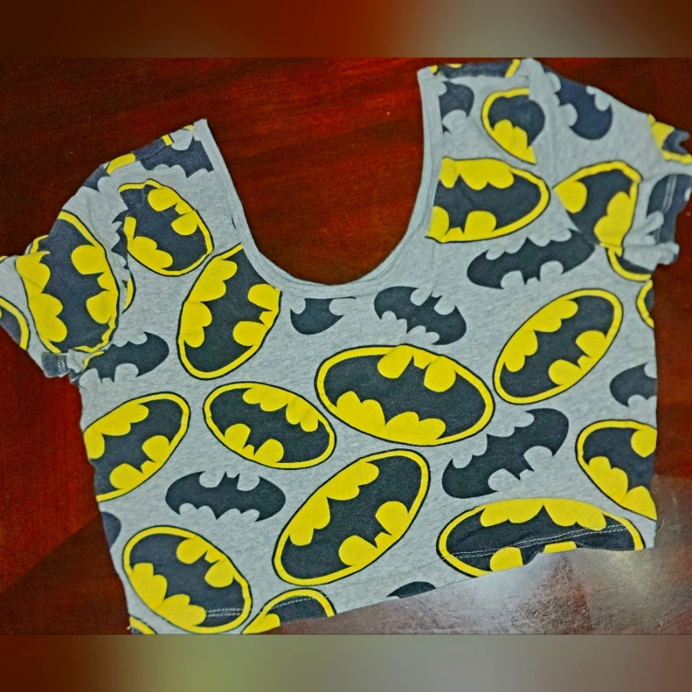 Batman>L>Gray short sleeve half shirt